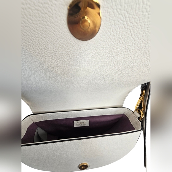 100% Authentic vitello white versace shoulder bag, versace crossbody, versace - Picture 3 of 6
